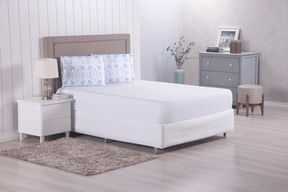 Jogo de Lençol Casal Modern 3 Peças100% Poliéster Percal de Poliéster 300 Fios branco hill decor