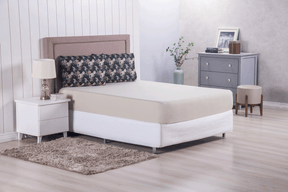 Jogo de Lençol Casal Modern 3 Peças100% Poliéster Percal de Poliéster 300 Fios caqui hill decor