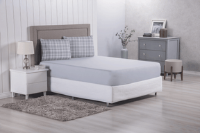Jogo de Lençol Casal Modern 3 Peças100% Poliéster Percal de Poliéster 300 Fios cinza hill decor