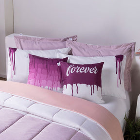 Kit Edredom King Rosa 400 Fios Linho Colorful_Hill Decor_hilldecor.com_