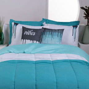 Kit Edredom King Verde 400 Fios Linho Colorful_Hill Decor_hilldecor.com_