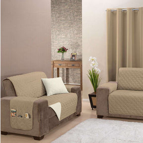 Kit Jogo Protetor de Sofá Manu 2 e 3 Lugares Dupla Face King (auto-sku-598) - Hill Decor - usehill.com