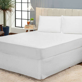 Protetor de Colchão Impermeável King 1 Peça 100% Polipropileno - Branco (2003) - Hill Decor - usehill.com